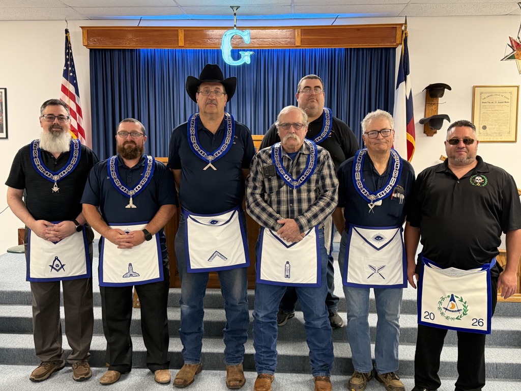 Iowa Park Lodge No. 713 officers, Masonic Year 2026–2027